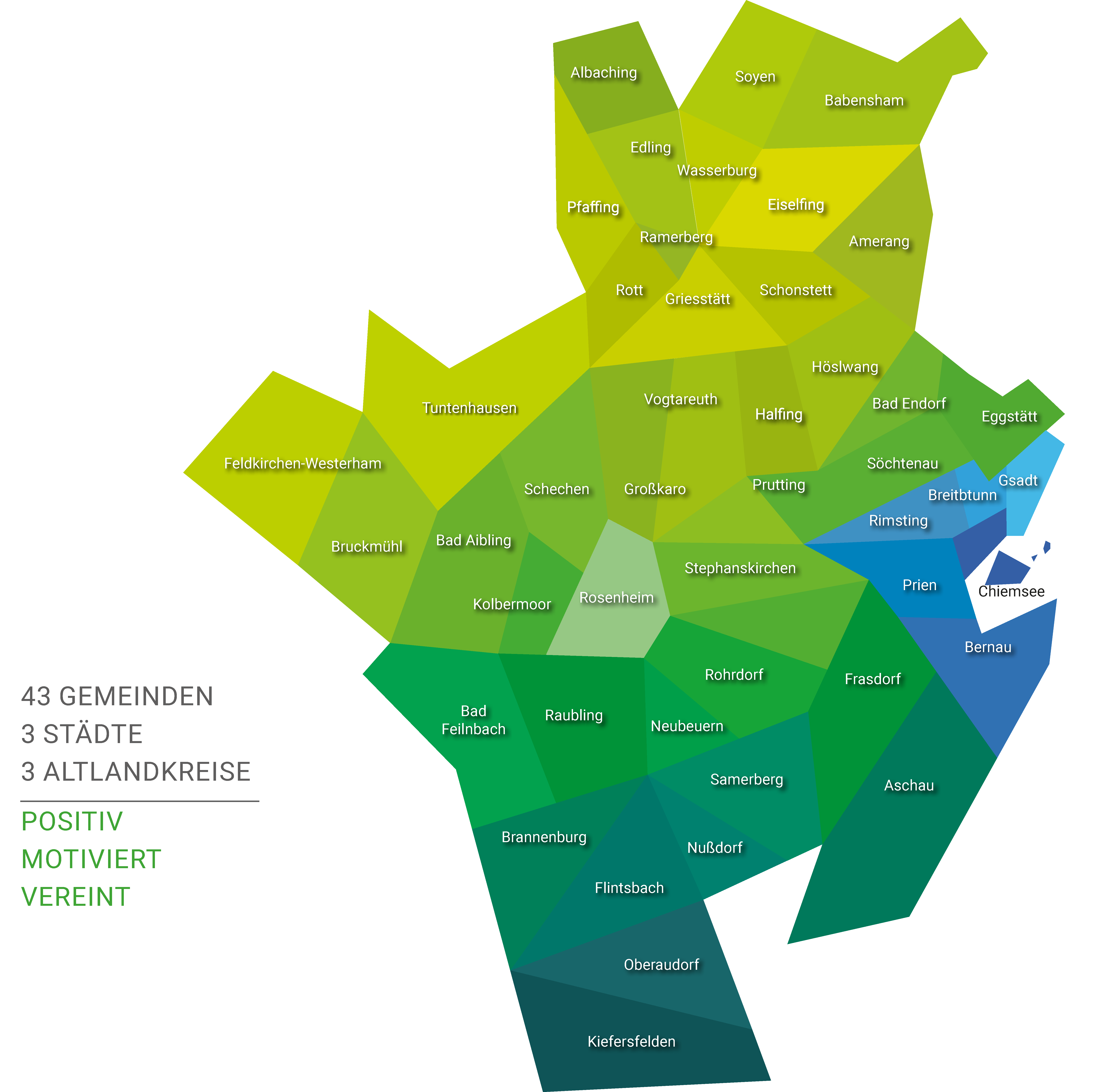 Landkreis Rosenheim - Übersichtskarte